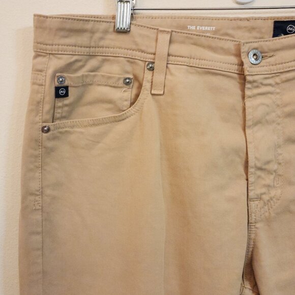 AG Adriano Goldschmied Everett Slim Straight Khaki Pants 36x32 Preppy Normcore - Picture 8 of 14